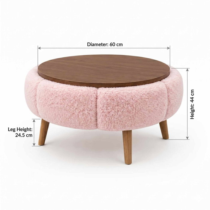 Atelier Del Sofa Papatya 60 - Rosa y nogal